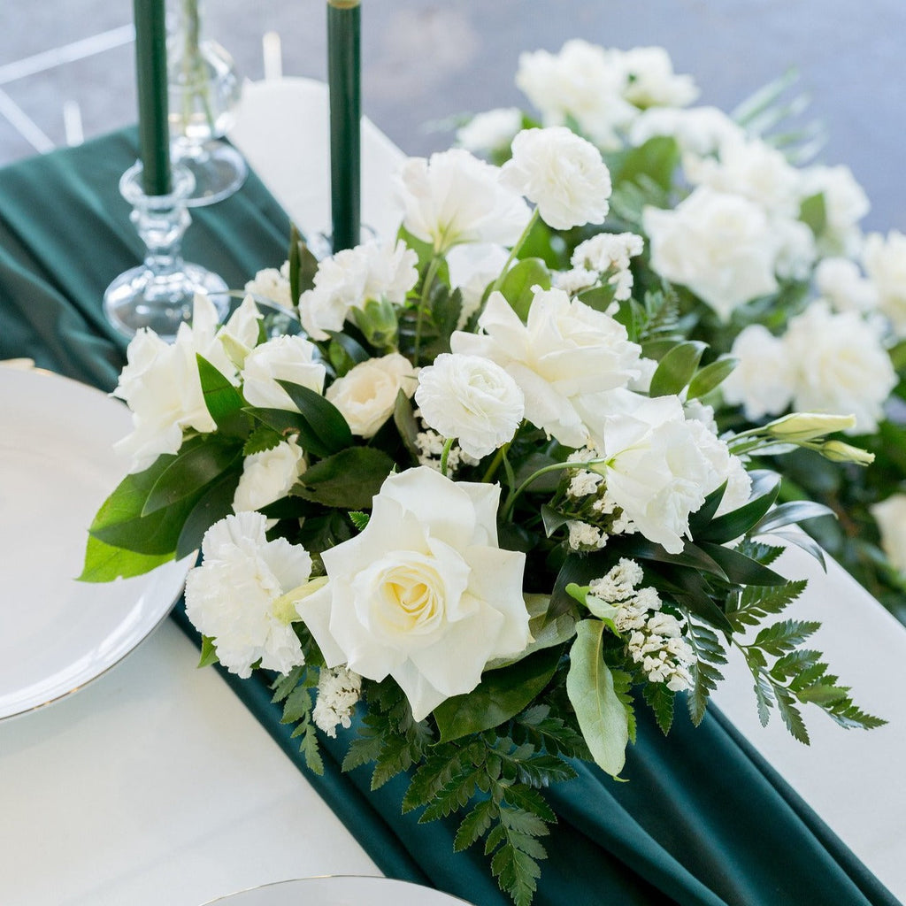 Emerald and Cream Full DIY Centerpiece Kit - Makes 7-8