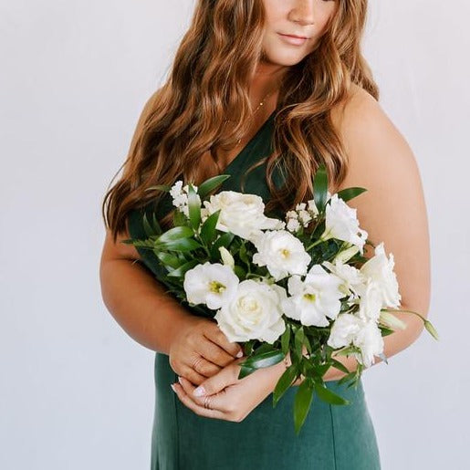 Emerald and Cream Full DIY Bridal and 4-5 Bridesmaid Bouquets
