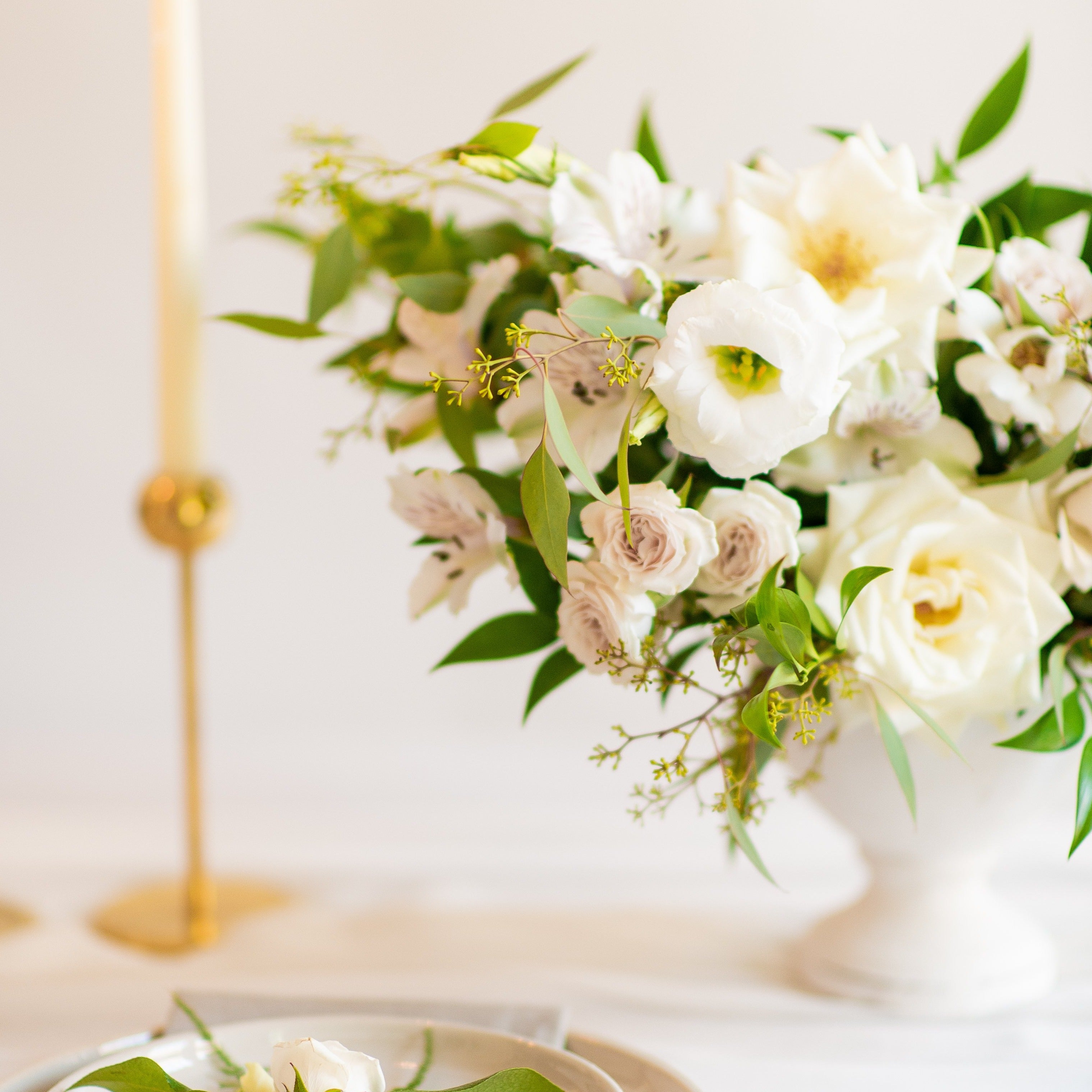 Cream and Sage Full DIY Centerpiece Kit - Makes 7-8